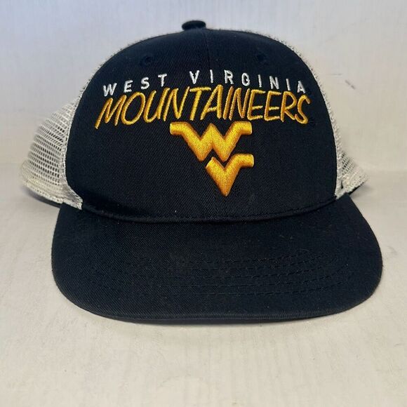 West Virginia Mountaineers WV Adjustable Trucker  Hat Cap 47 Forty Seven - Picture 1 of 9